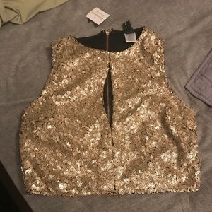 Gold keyhole croptop